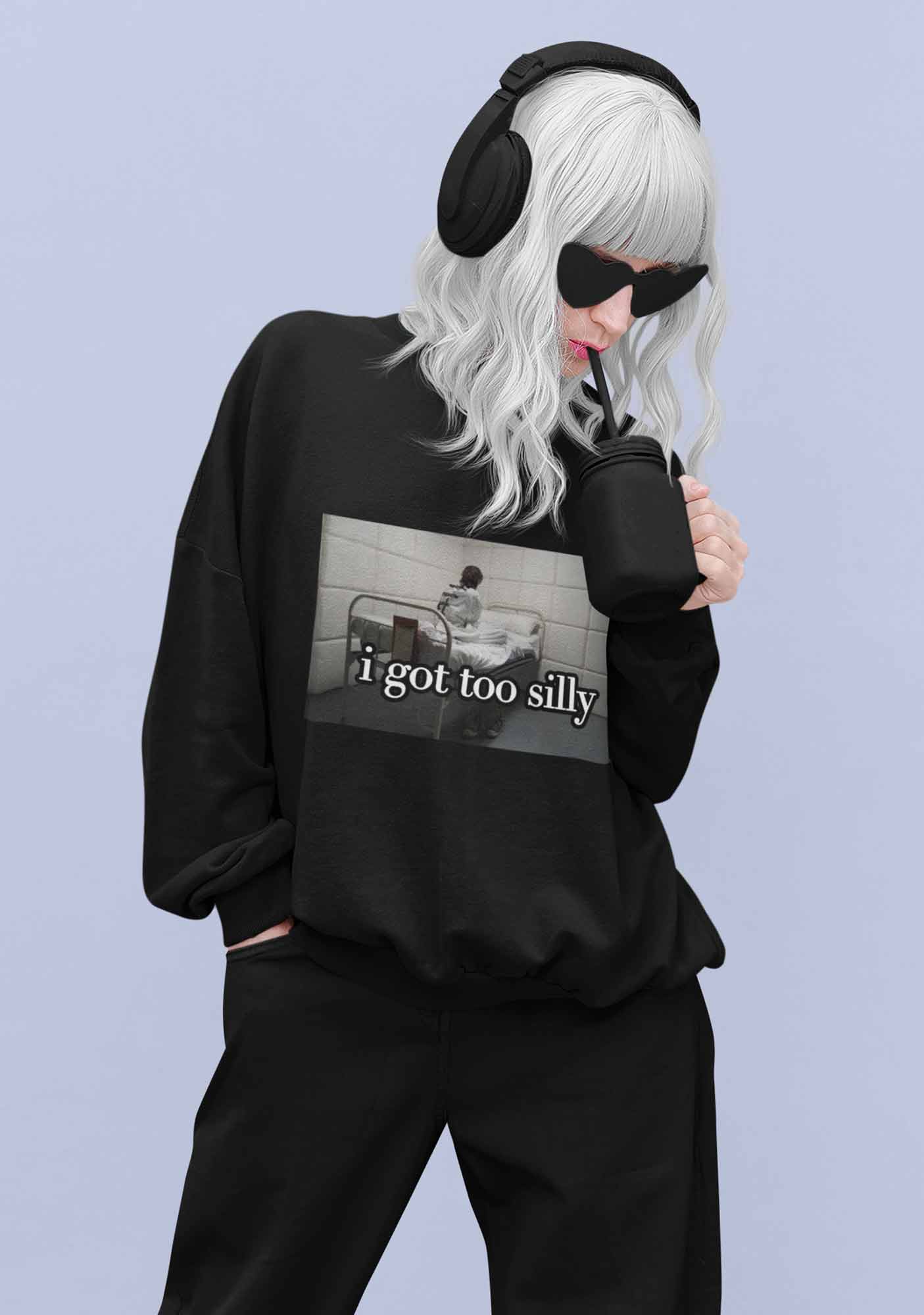 Cherrykitten I Got Too Silly Y2K Sweatshirt for Sale