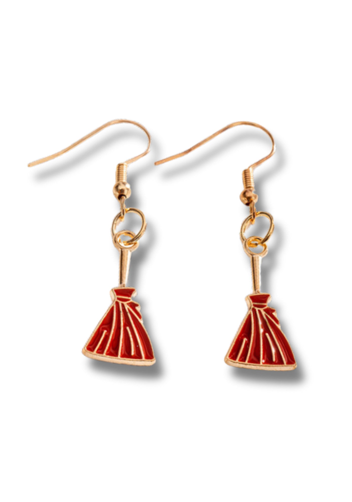 Halloween Magic Broom Y2K Earrings Cherrykitten