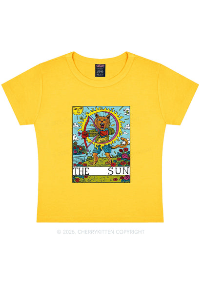 The Sun Cat Y2K Baby Tee Cherrykitten