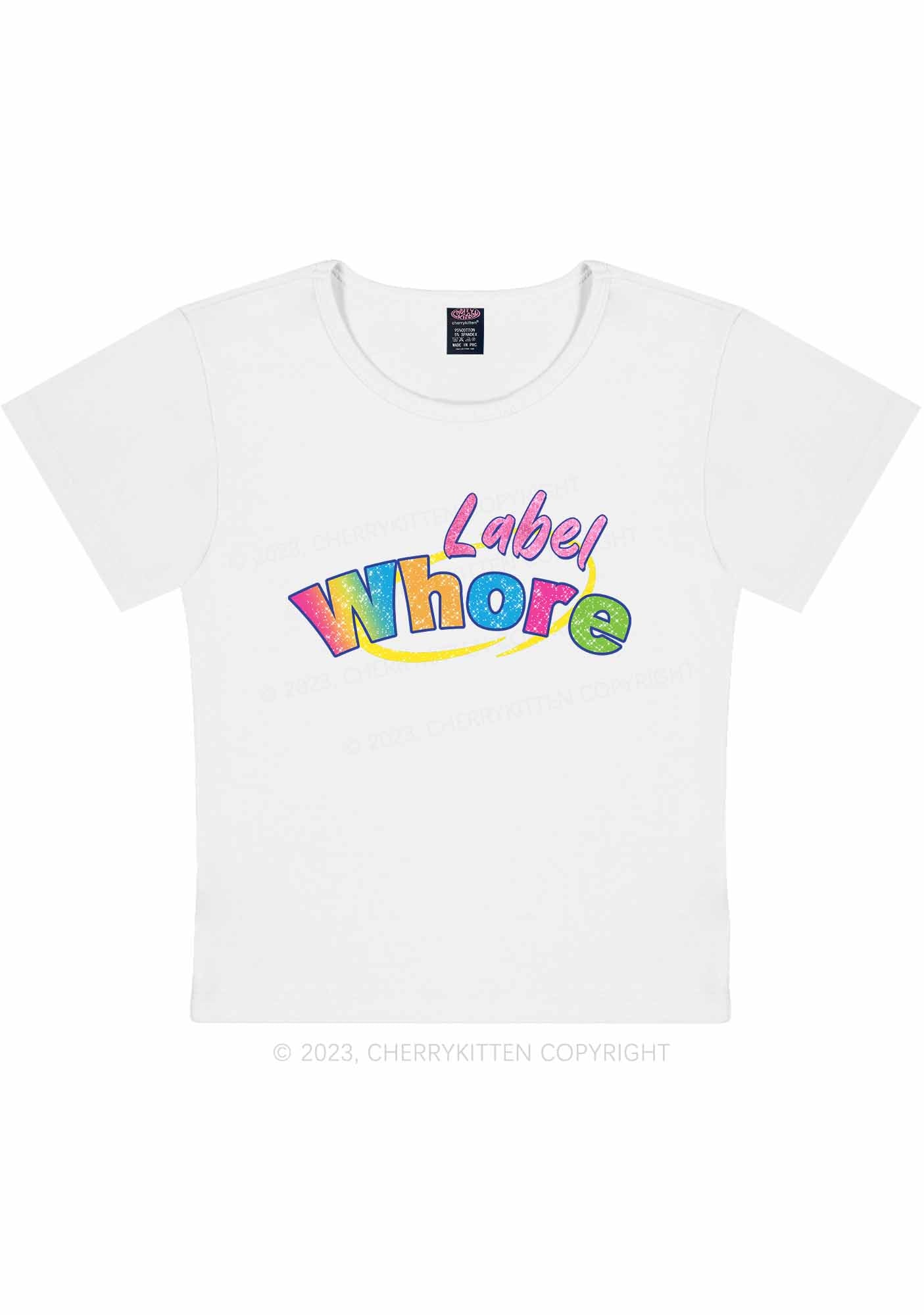 Curvy Label Hore Y2K Baby Tee Cherrykitten