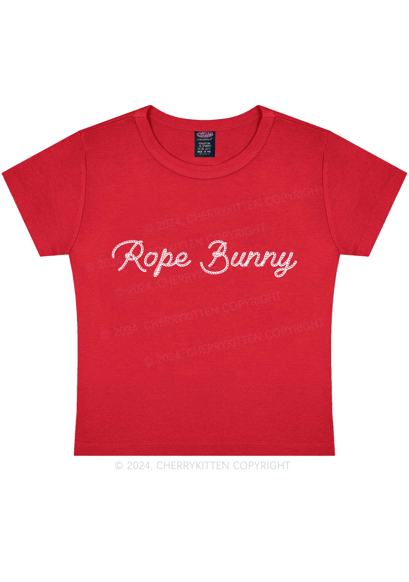 Rope Bunny Y2K Baby Tee Cherrykitten