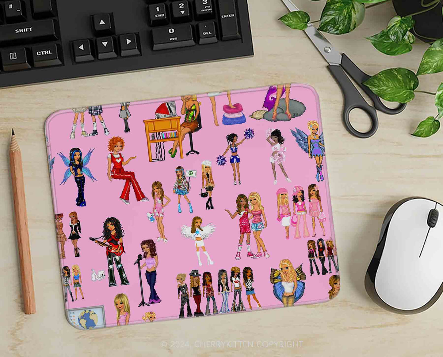 Fairy Girls Y2K Mousepad Cherrykitten