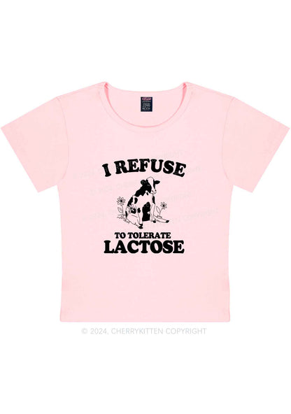 I Refuse To Tolerate Lactose Y2K Baby Tee Cherrykitten