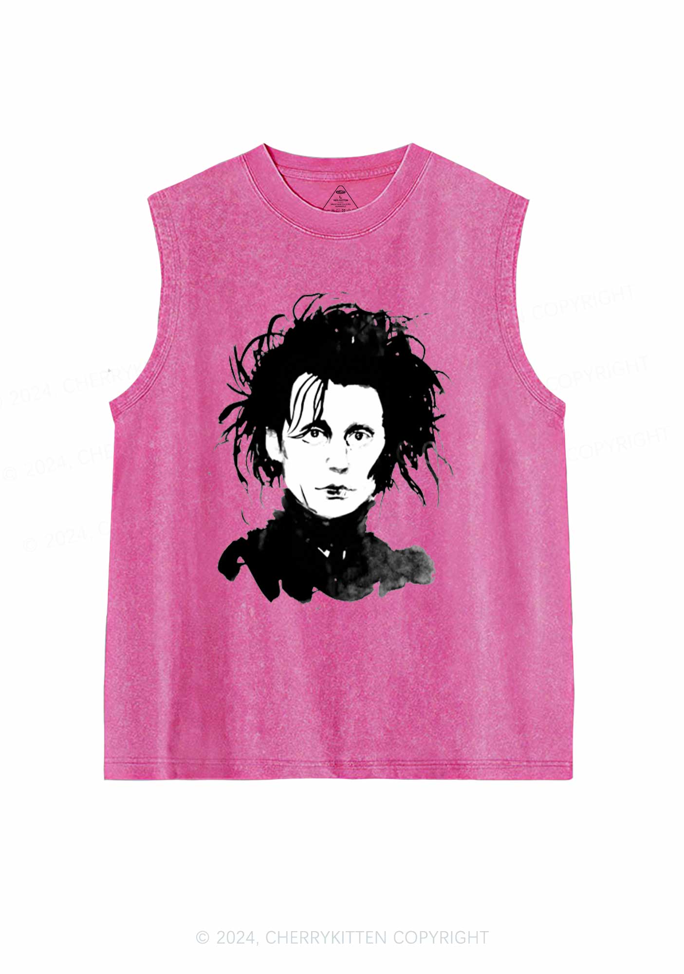 Halloween Edward Y2K Washed Tank Cherrykitten