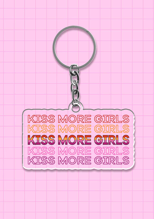 Kiss More Girls 1Pc Y2K Keychain Cherrykitten