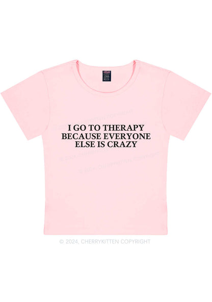 I Go To Therapy Y2K Baby Tee Cherrykitten