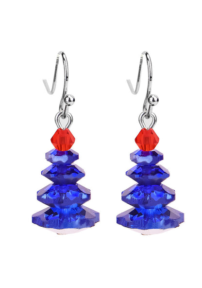 Crystal Christmas Tree Y2K Earrings Cherrykitten