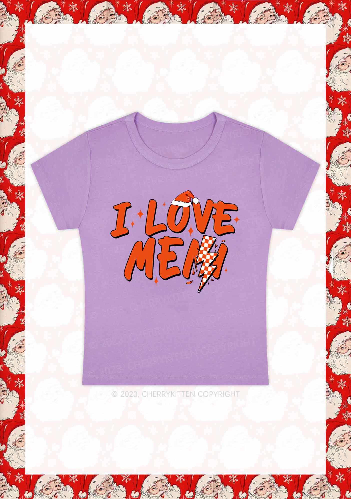 Love Me Not Men Christmas Y2K Baby Tee Cherrykitten