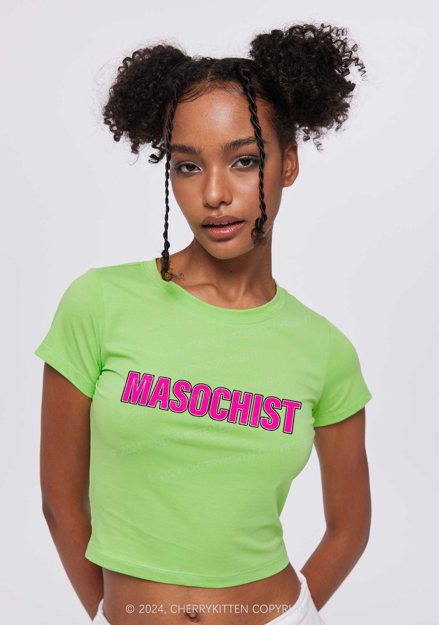 Masochist Y2K Baby Tee Cherrykitten