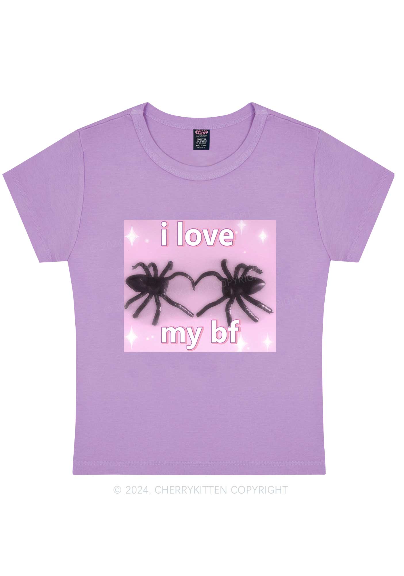 Love My Spider BF Y2K Valentine's Day Baby Tee Cherrykitten