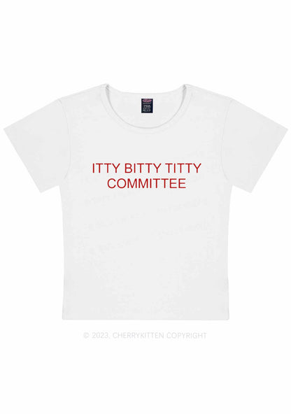 Curvy Itty Bitty Txtty Committee Y2K Baby Tee Cherrykitten