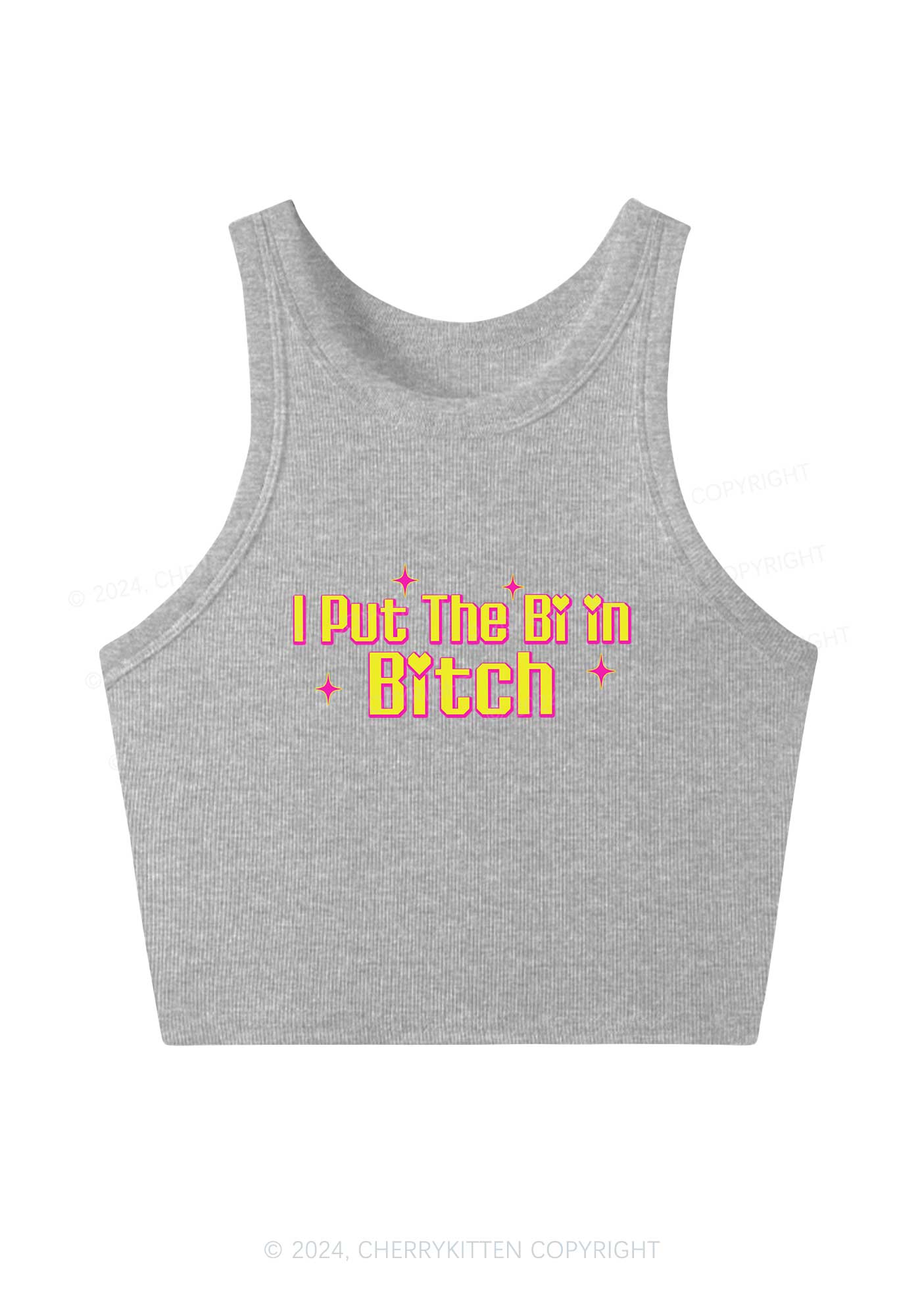 Put The Bi In Bxxch Y2K Crop Tank Top Cherrykitten