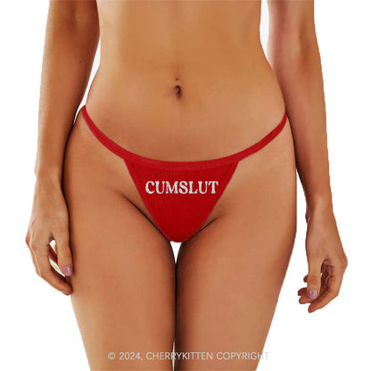 Glitter Comeslut Y2K Flat String Thong Cherrykitten