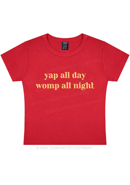 Yap All Day Y2K Baby Tee Cherrykitten