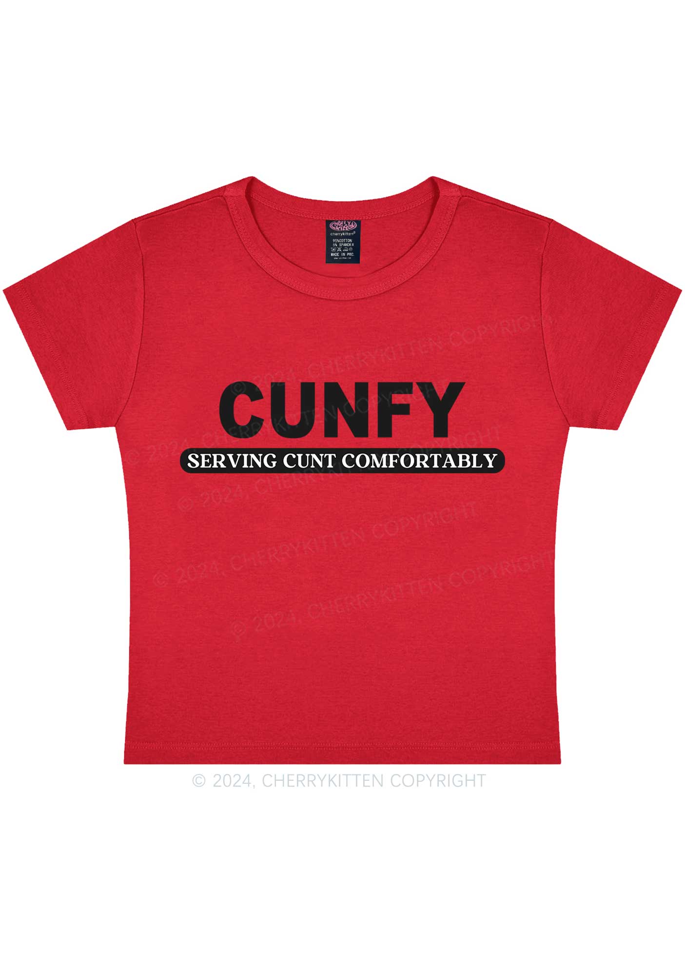 Cunfy Y2K Baby Tee Cherrykitten