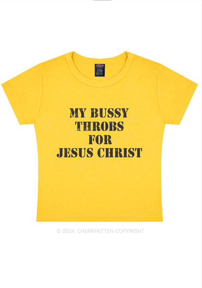 Throb For Jesus Y2K Baby Tee Cherrykitten