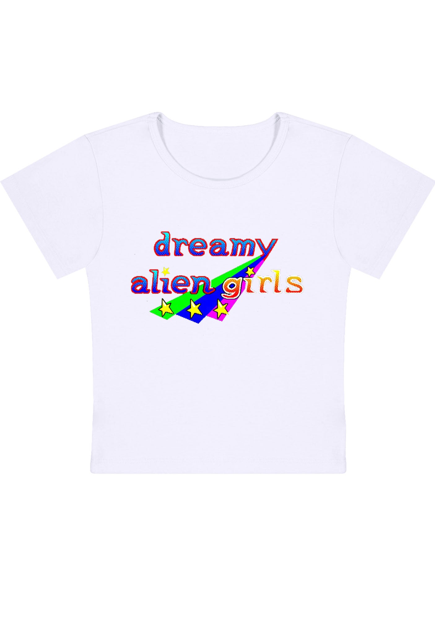 Curvy Dreamy Alien Girls Baby Tee