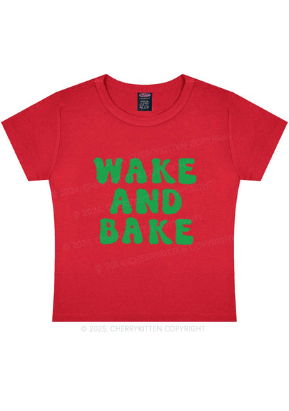 Wake And Bake Y2K Baby Tee Cherrykitten