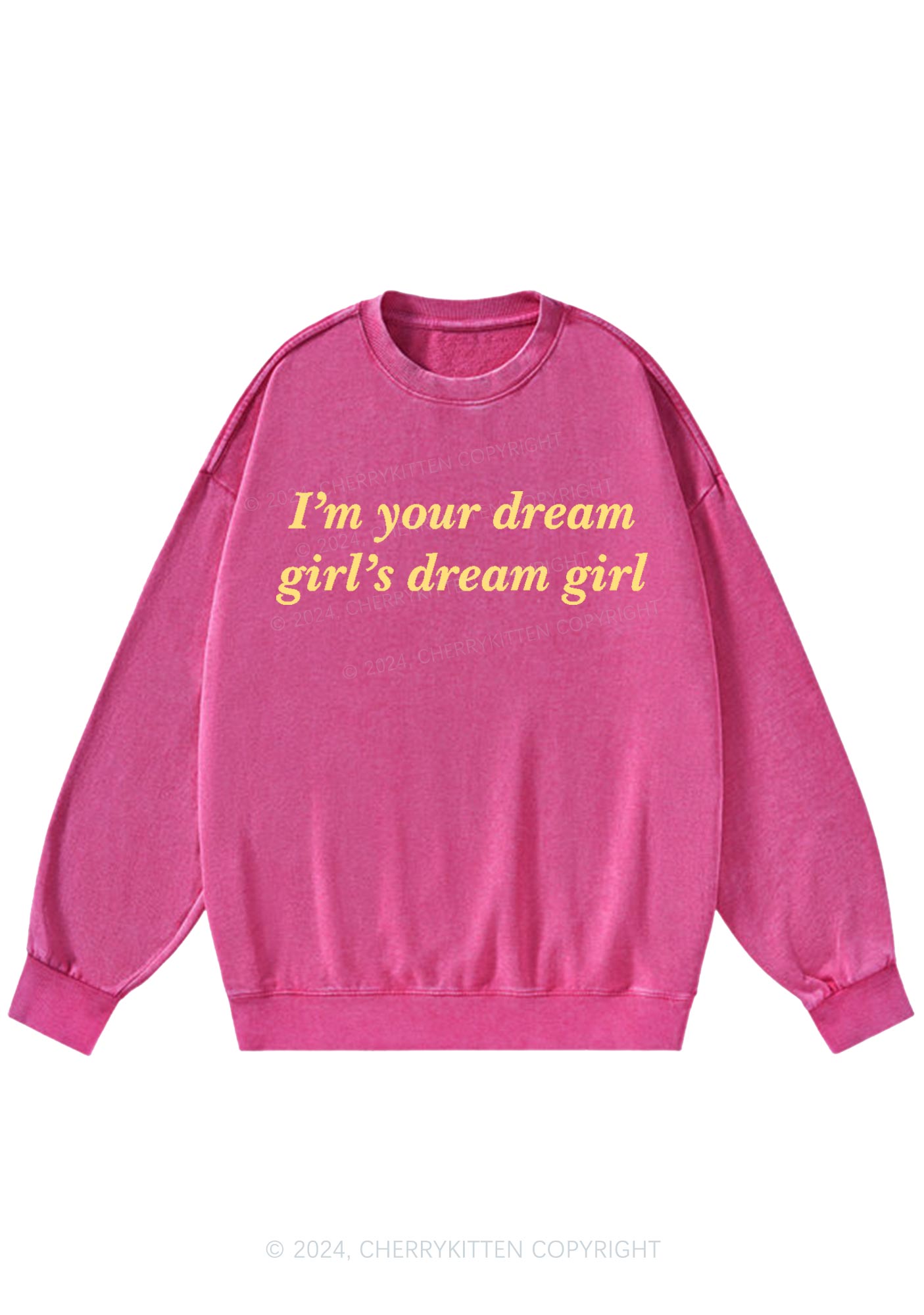 Dream Girl Y2K Washed Sweatshirts Cherrykitten