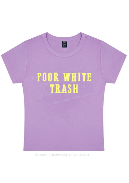 Poor White Trash Y2K Baby Tee Cherrykitten