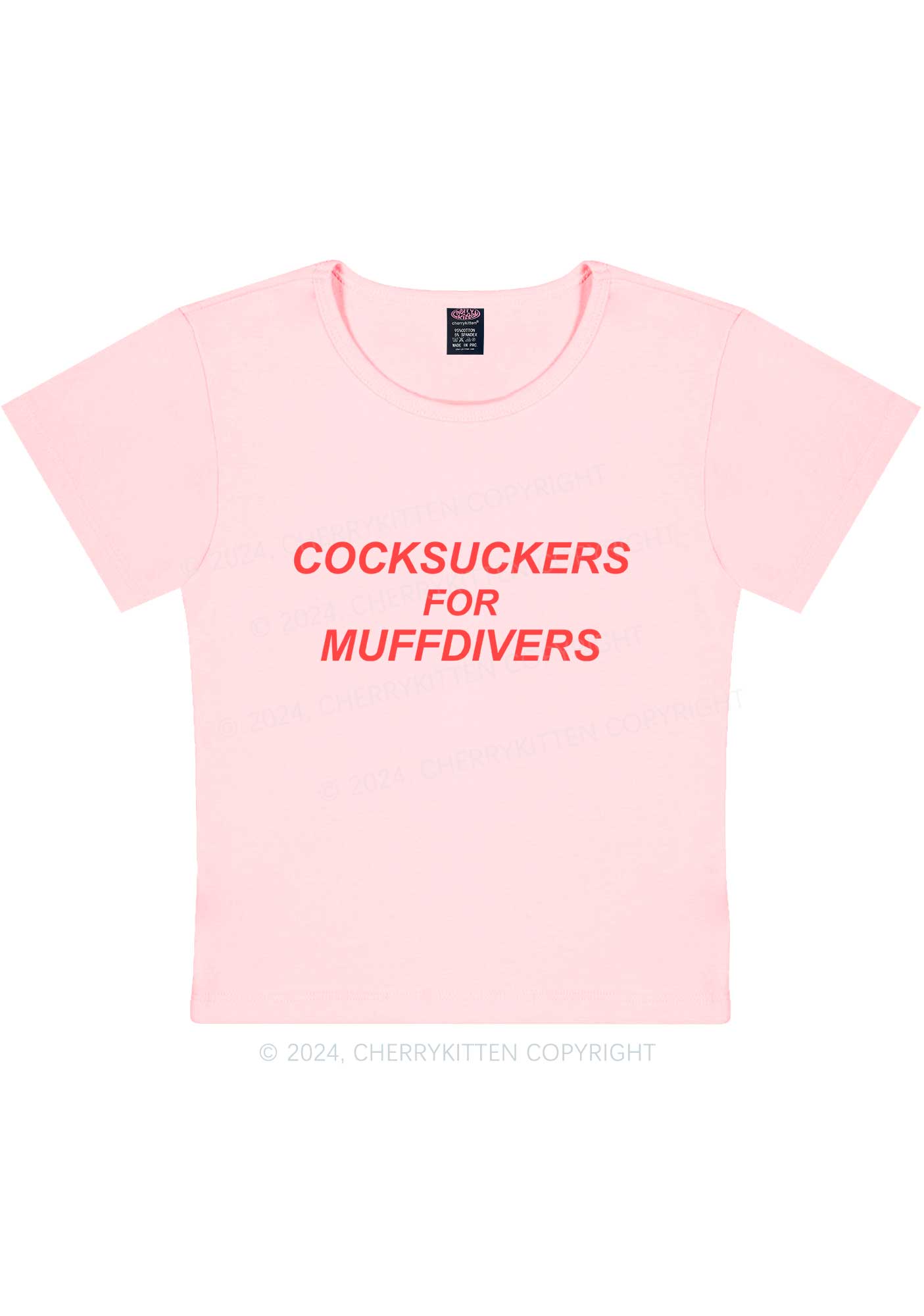 Cxxksuckers For Muffdivers Y2K Baby Tee Cherrykitten