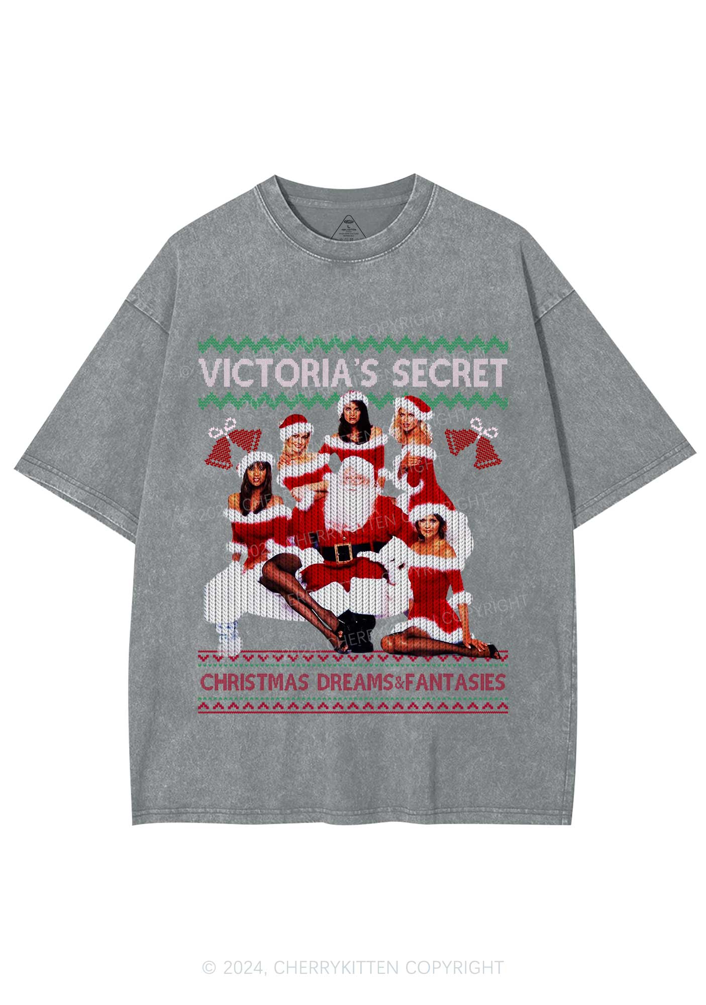 Christmas Dreams Fantasies Y2K Washed Tee Cherrykitten