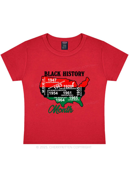 Black History Month Y2K Baby Tee Cherrykitten