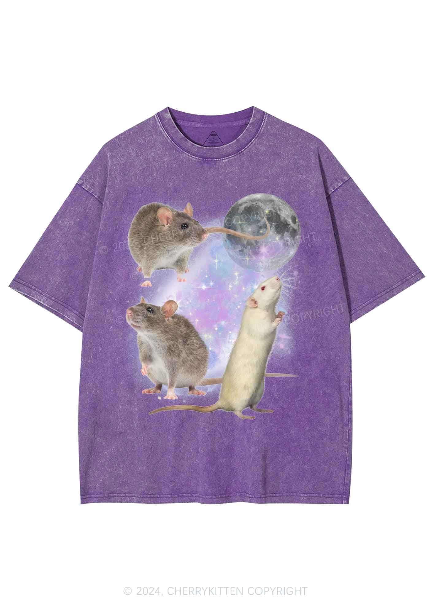 Three Rats Moon Y2K Washed Tee Cherrykitten