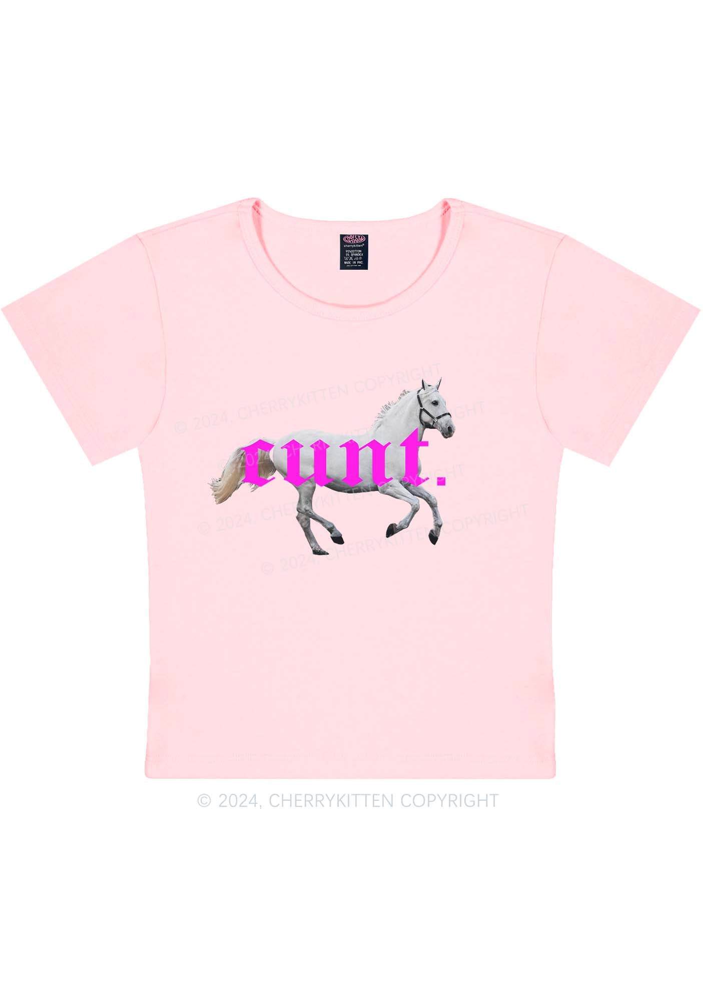 Cxxt Horse Y2K Baby Tee Cherrykitten