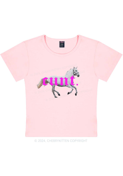 Cxxt Horse Y2K Baby Tee Cherrykitten