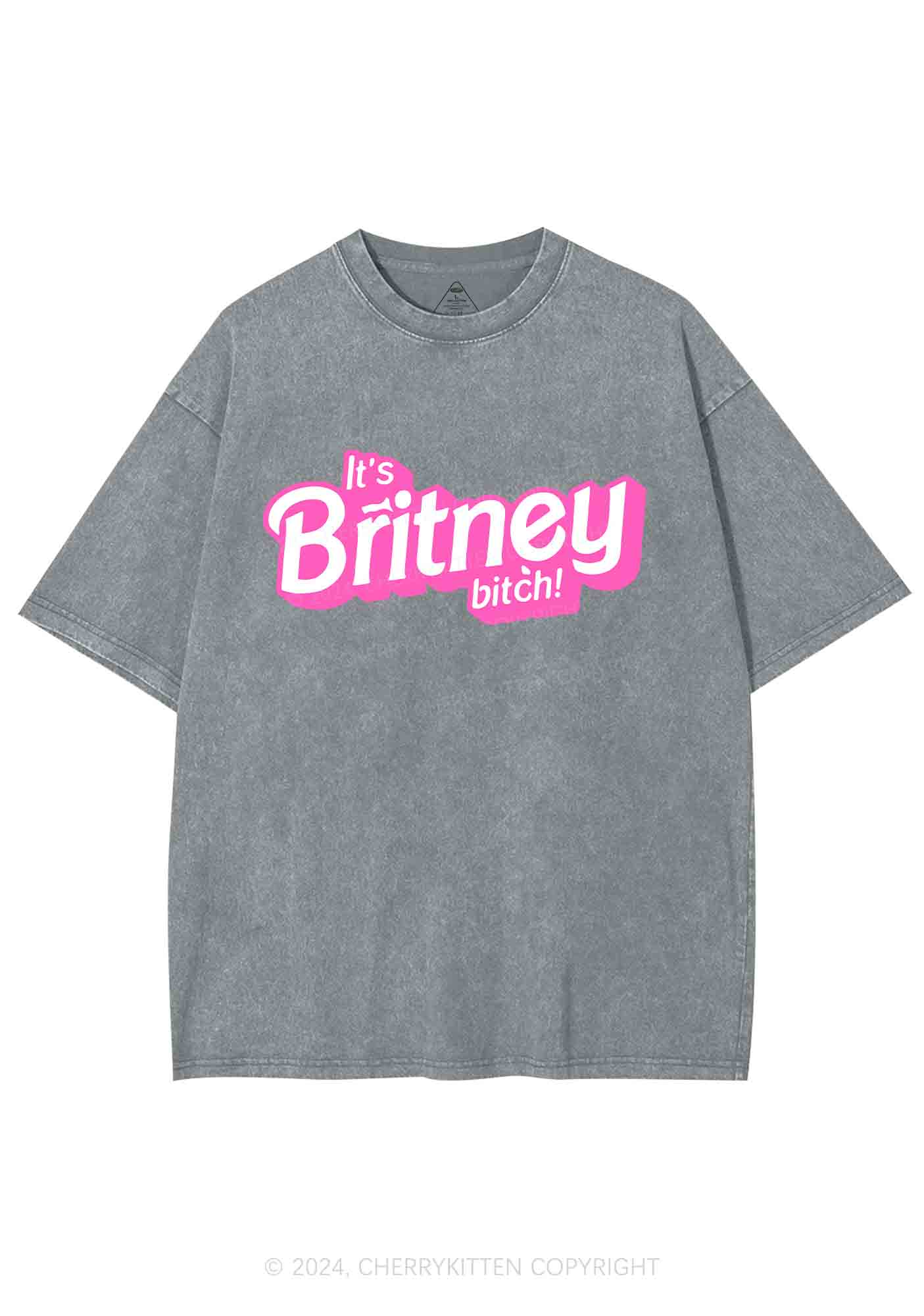 It's Britney Bixch Y2K Washed Tee Cherrykitten