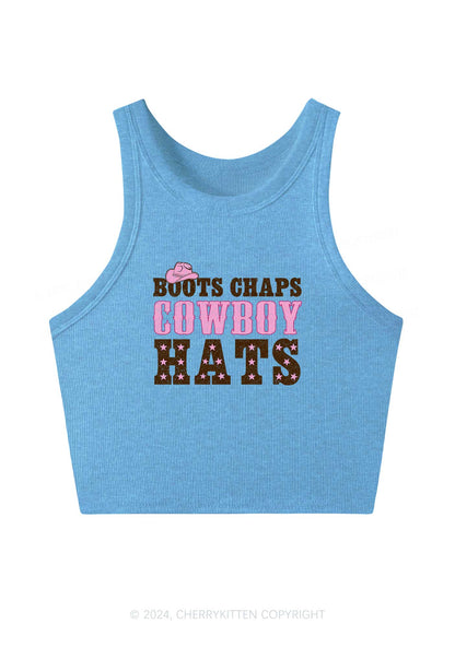 Cowboy Hats Y2K Crop Tank Top Cherrykitten