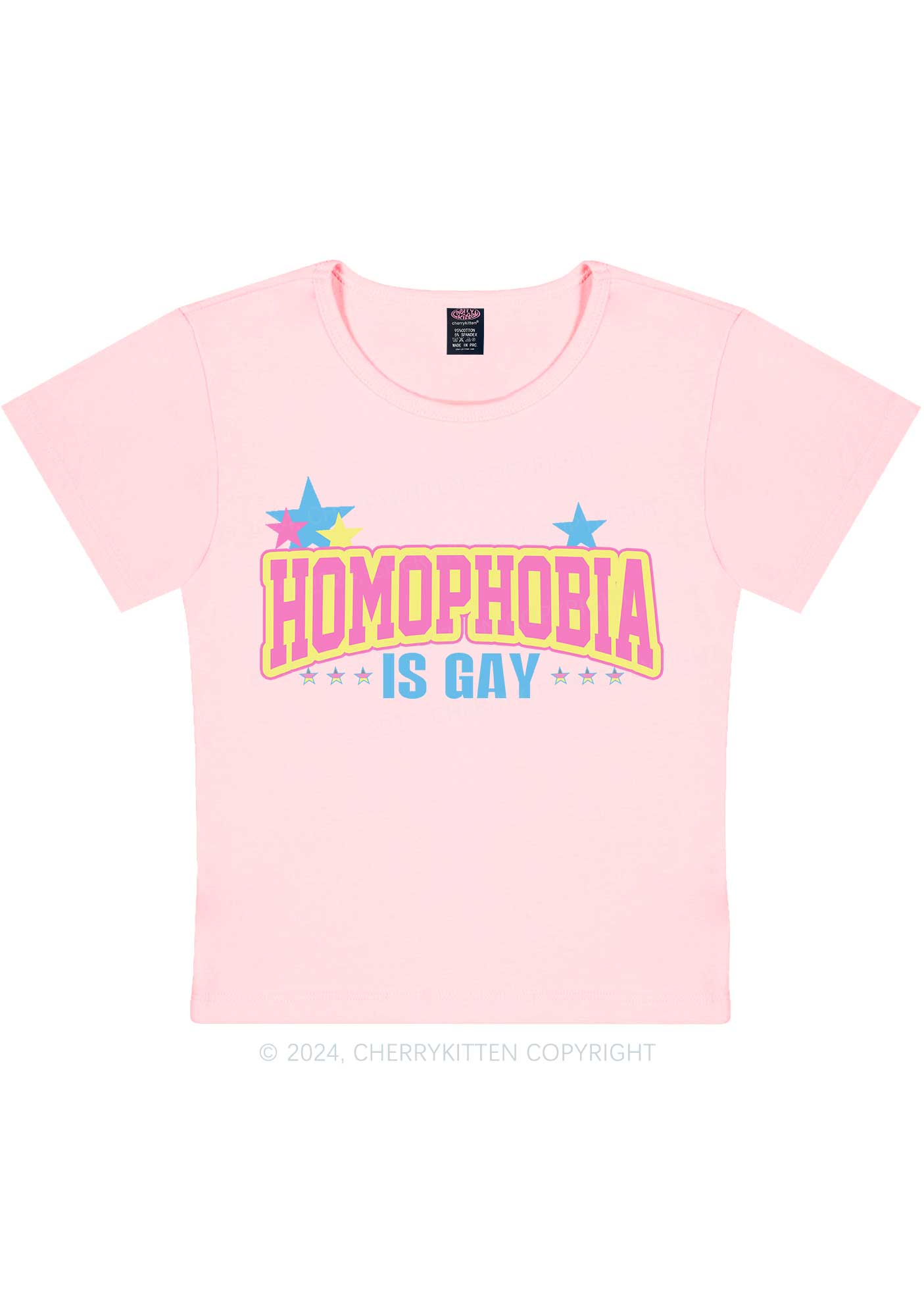 Homophobia Is Gay Y2K Baby Tee Cherrykitten