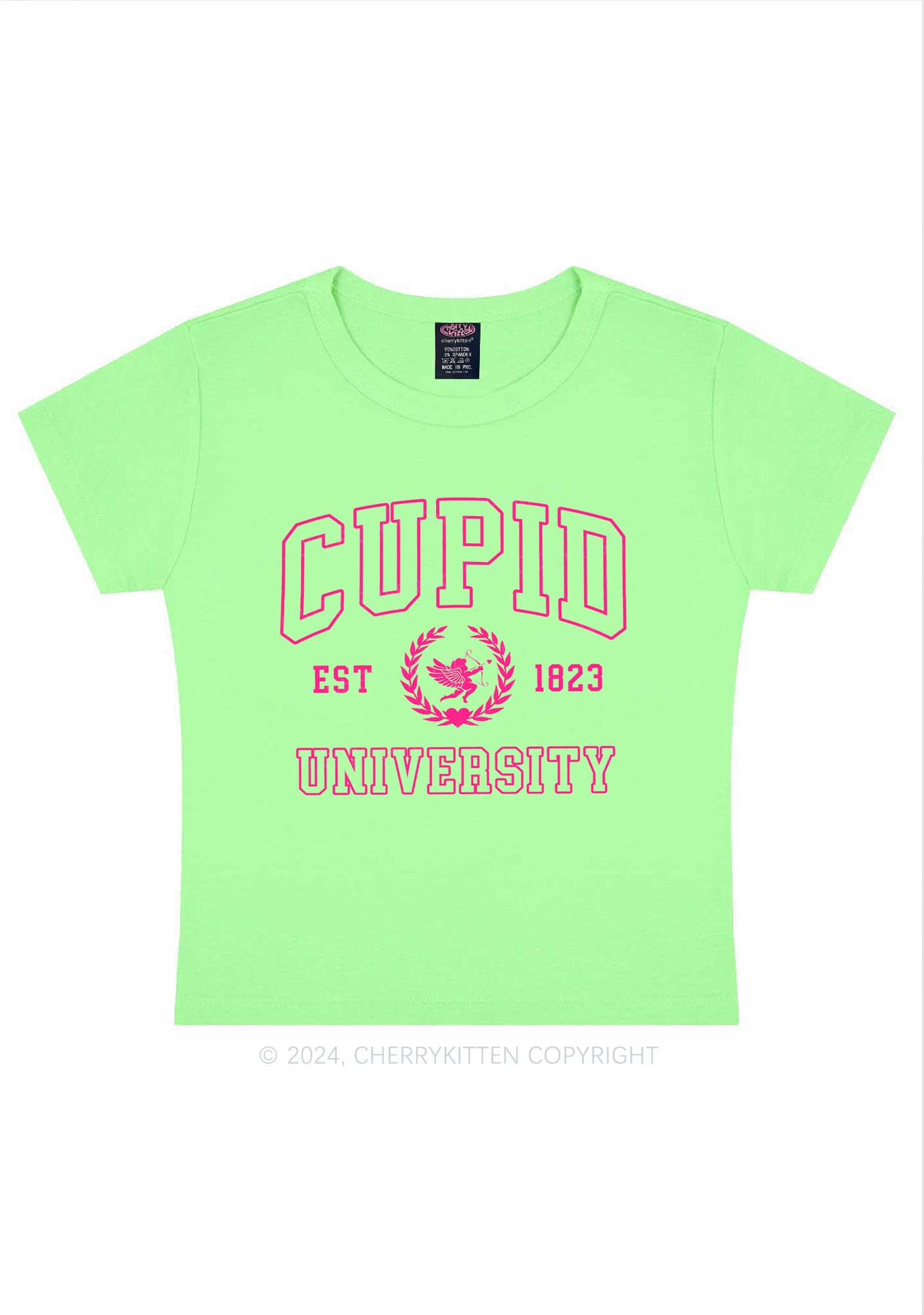 Cupid University Y2K Valentine's Day Baby Tee Cherrykitten