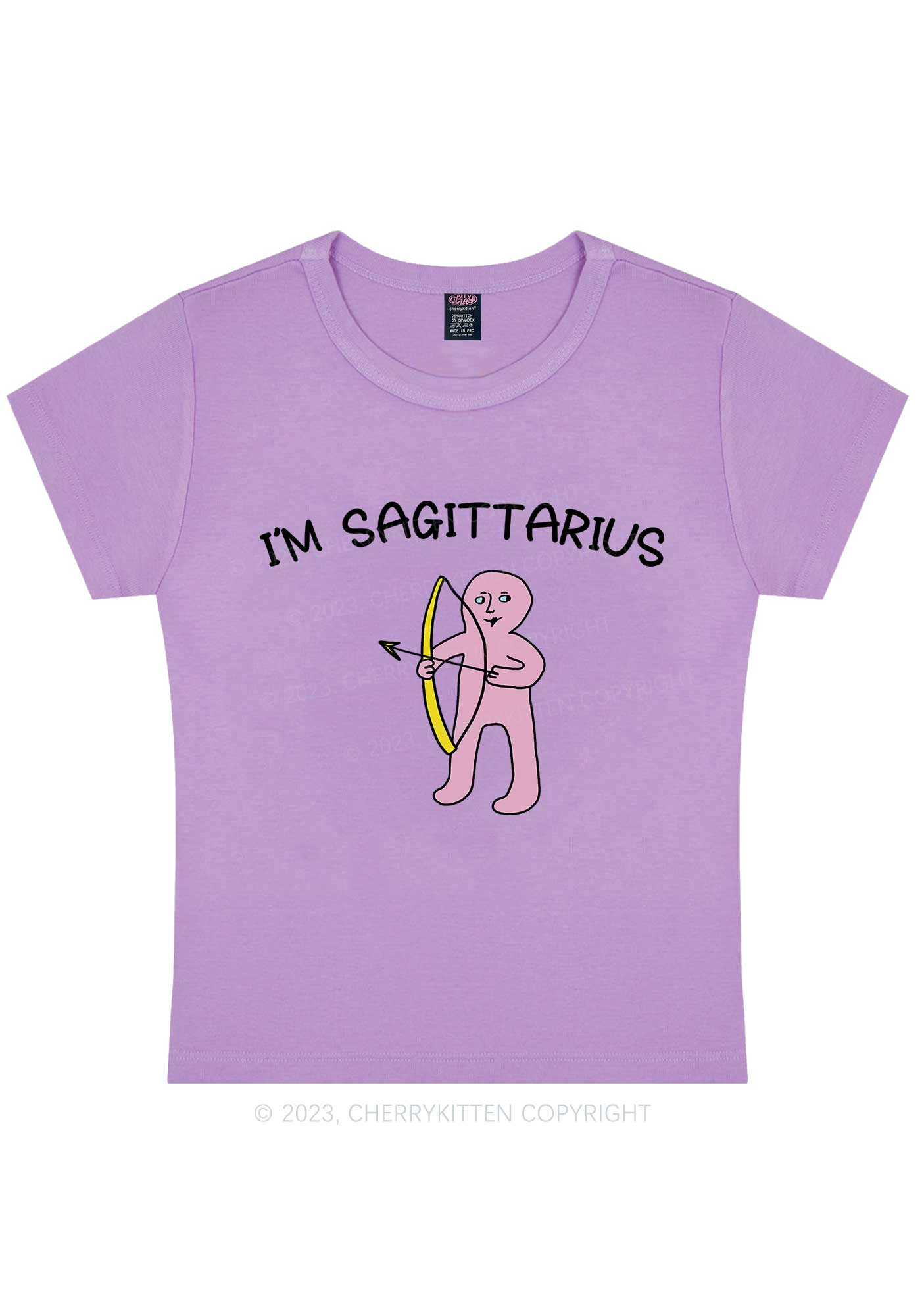 Curvy I'm Sagittarius Y2K Baby Tee Cherrykitten