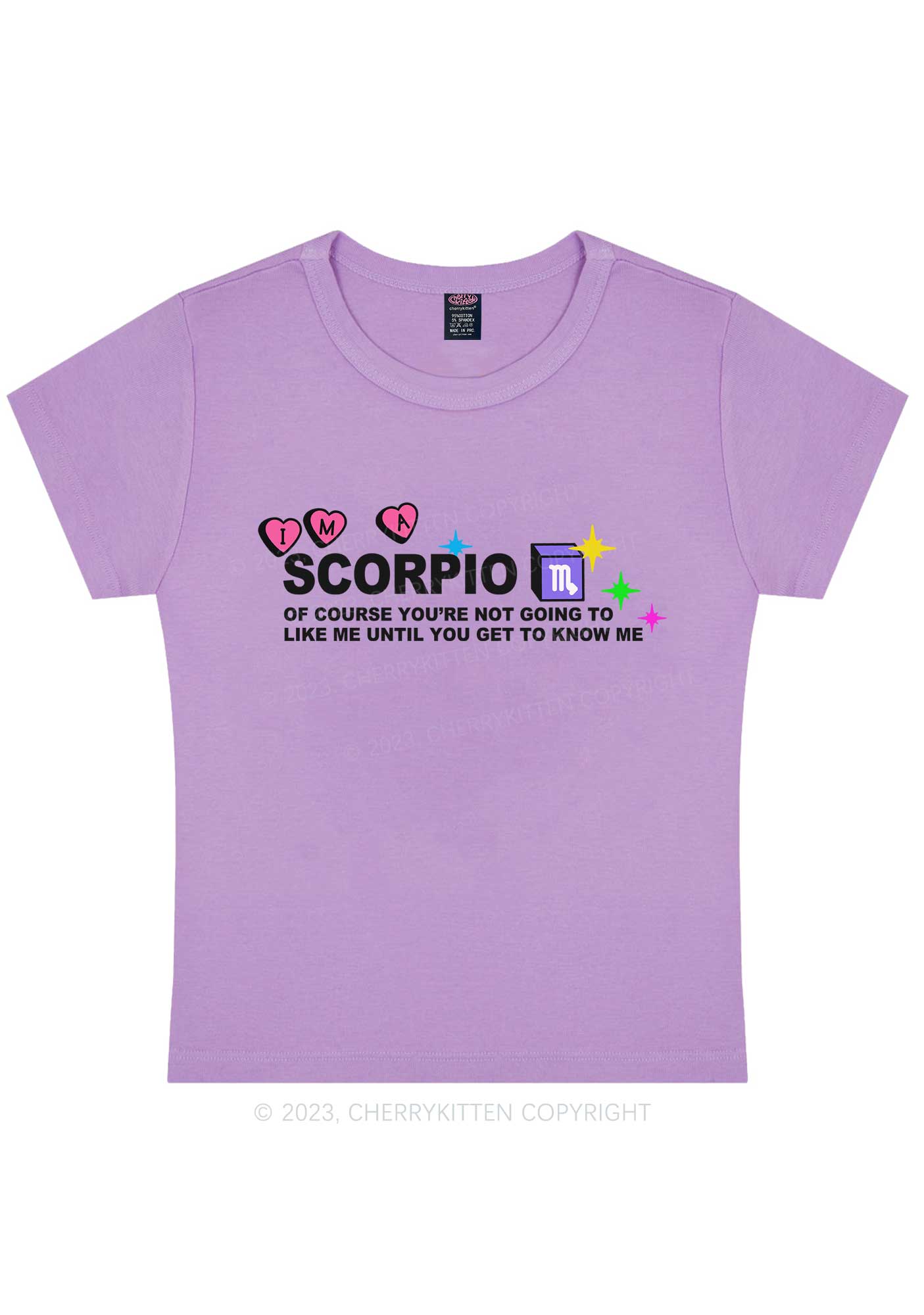 Curvy I'm A Scorpio Y2K Baby Tee Cherrykitten