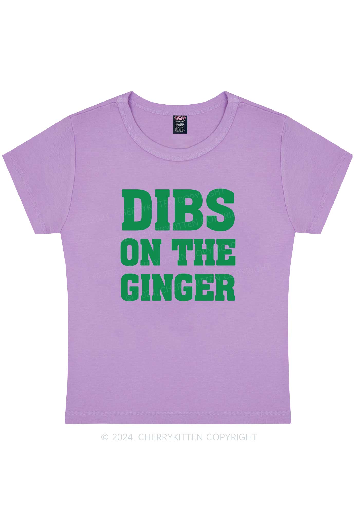 Dibs On The Ginger St Patricks Y2K Baby Tee Cherrykitten