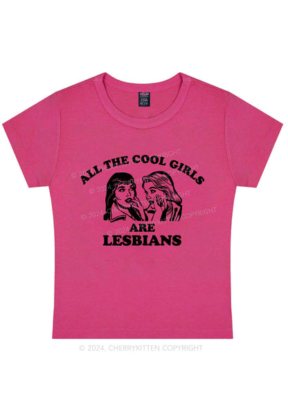 Cool Girls Lesbians Y2K Baby Tee Cherrykitten