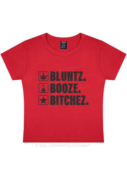 Bluntz Bxxch Y2K Baby Tee Cherrykitten