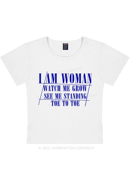 Curvy I Am Woman Y2K Baby Tee Cherrykitten