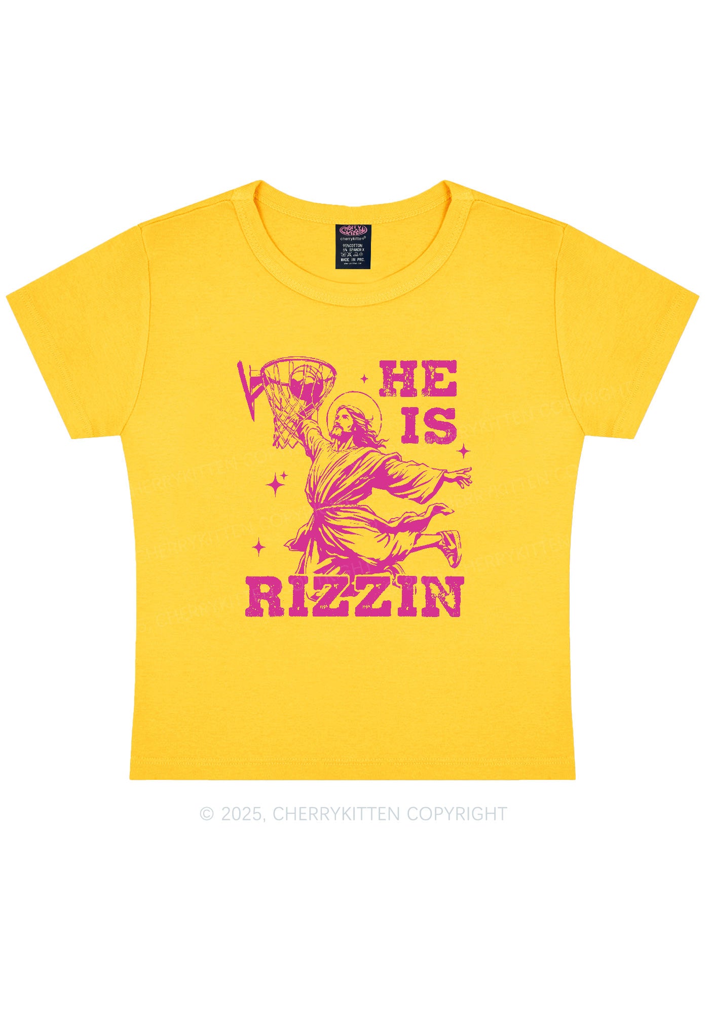 He Is Rizzin Y2K Baby Tee Cherrykitten