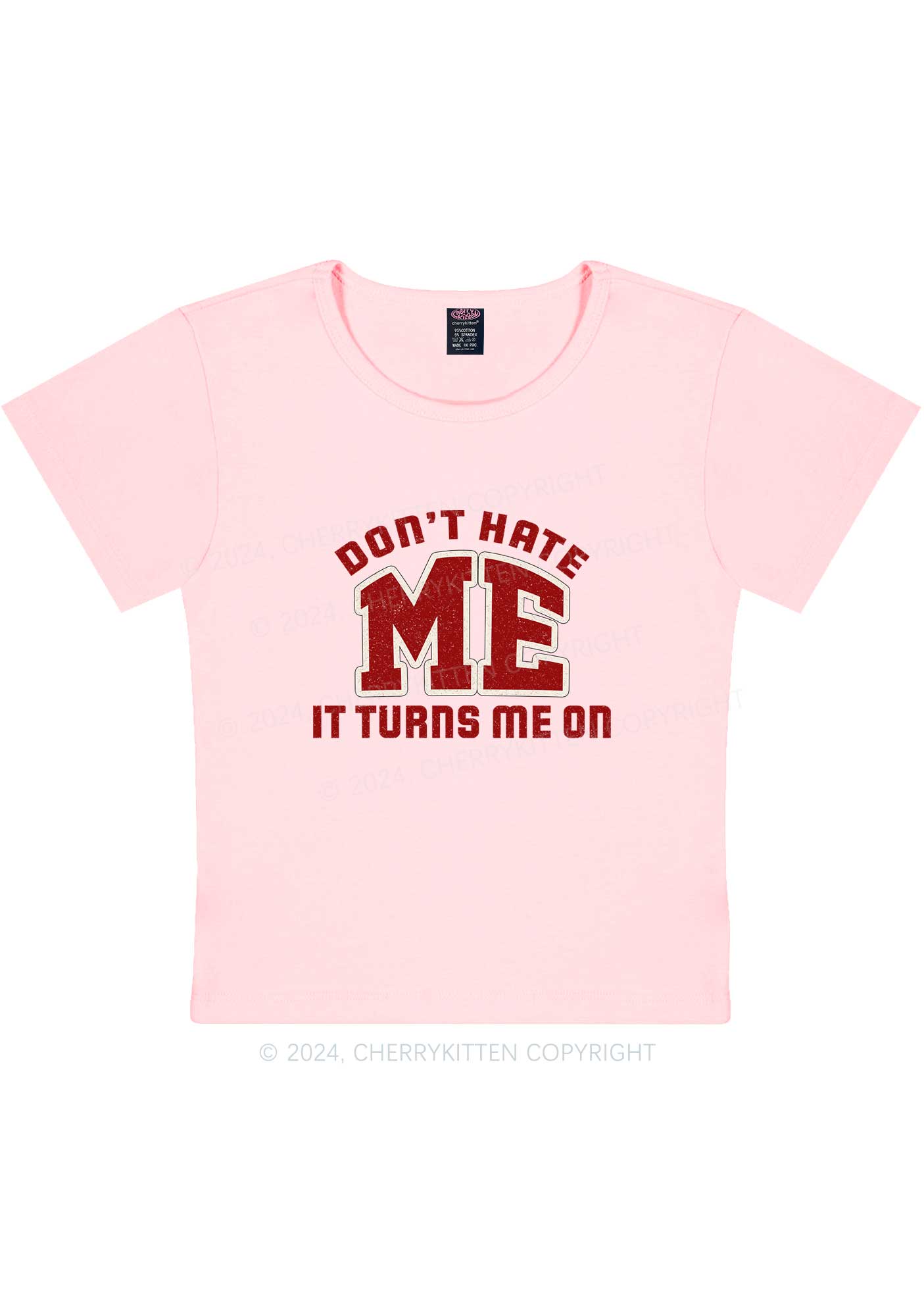 Don't Hate Me Y2K Baby Tee Cherrykitten