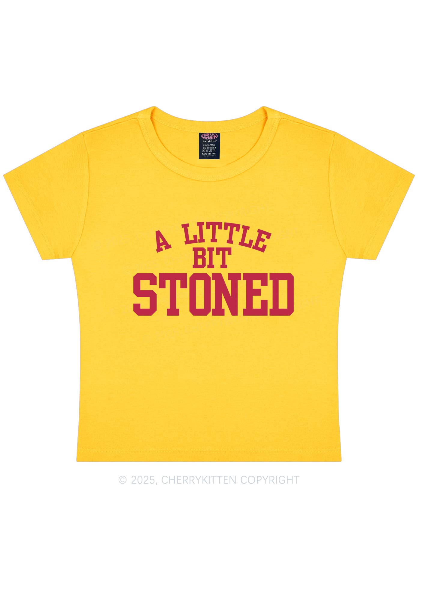 A Little Bit Stoned Y2K Baby Tee Cherrykitten