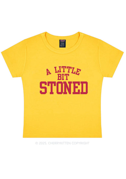 A Little Bit Stoned Y2K Baby Tee Cherrykitten