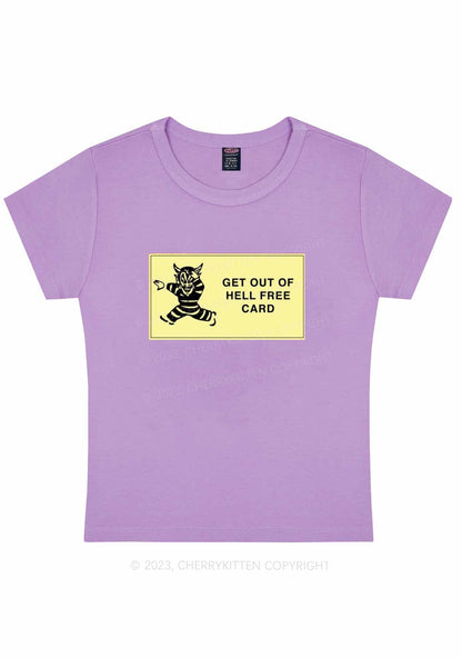 Curvy Get Out Of Hell Y2K Baby Tee Cherrykitten