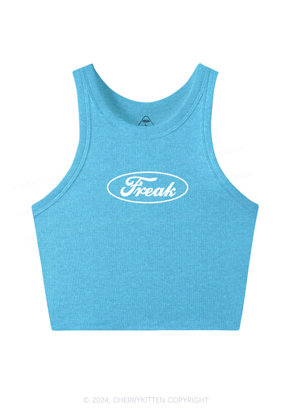 Oval Freak Y2K Crop Tank Top Cherrykitten