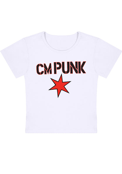 Curvy CM Punk Star Baby Tee