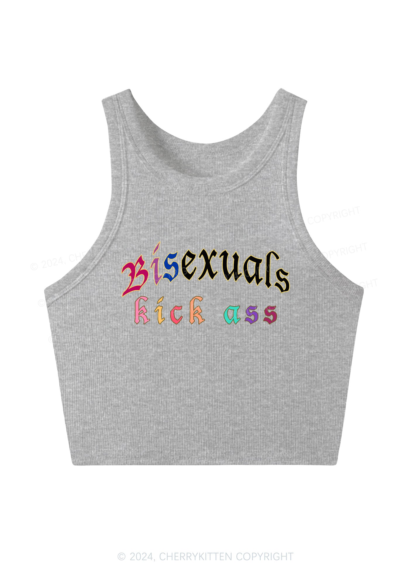 Bisexuals Kick Axx Y2K Crop Tank Top Cherrykitten