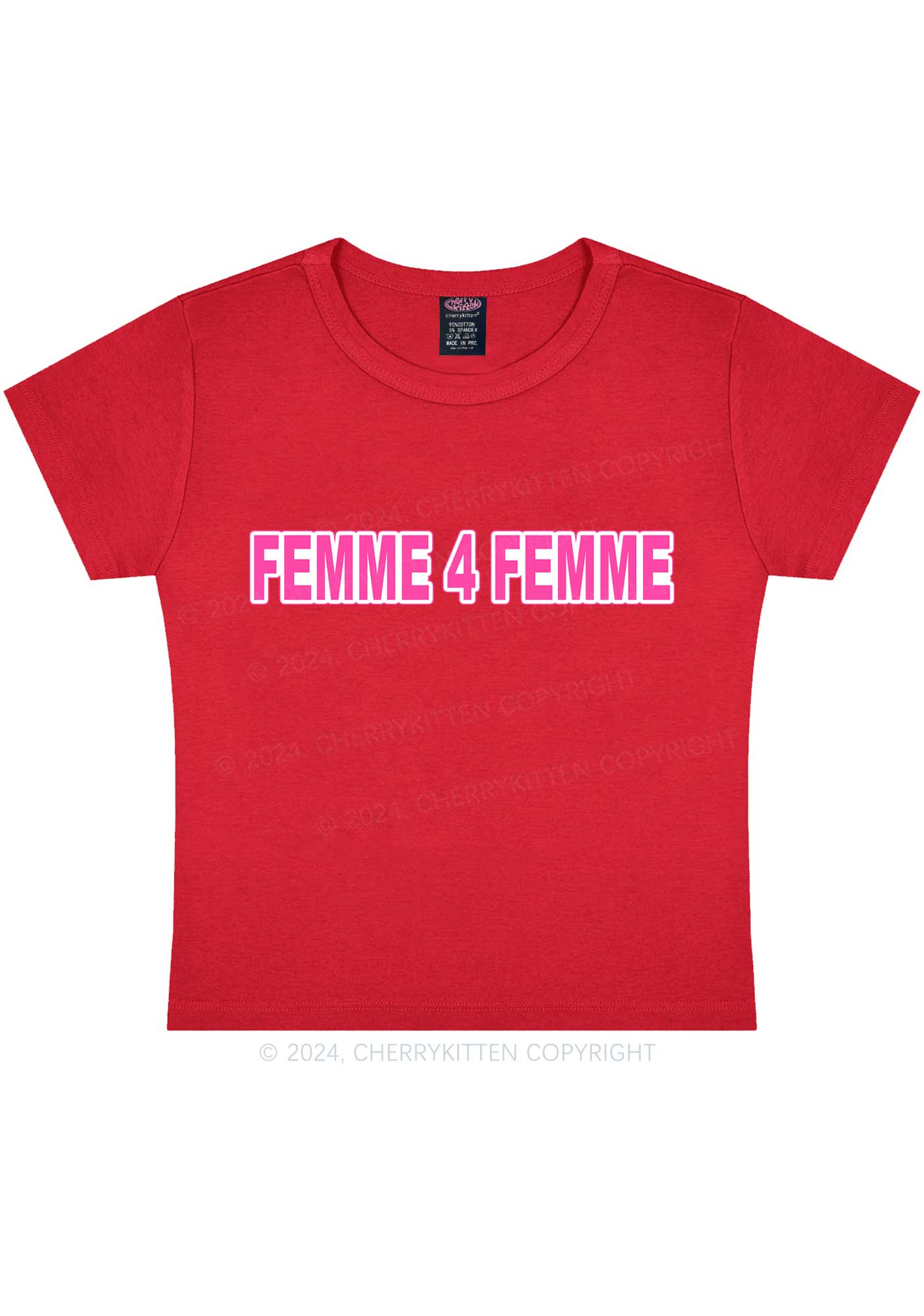 Femme For Femme Y2K Baby Tee Cherrykitten