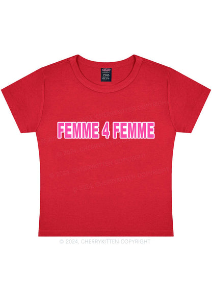 Femme For Femme Y2K Baby Tee Cherrykitten